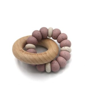 Anneau de dentition silicone bonbon _ Mauve