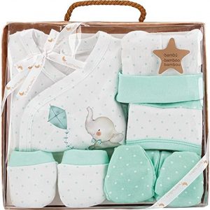 Set naissance bambou naturel éléphant vert Interbaby
