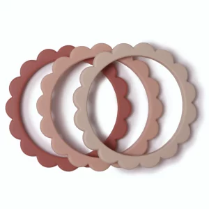 Bracelets de dentition fleurs en silicone