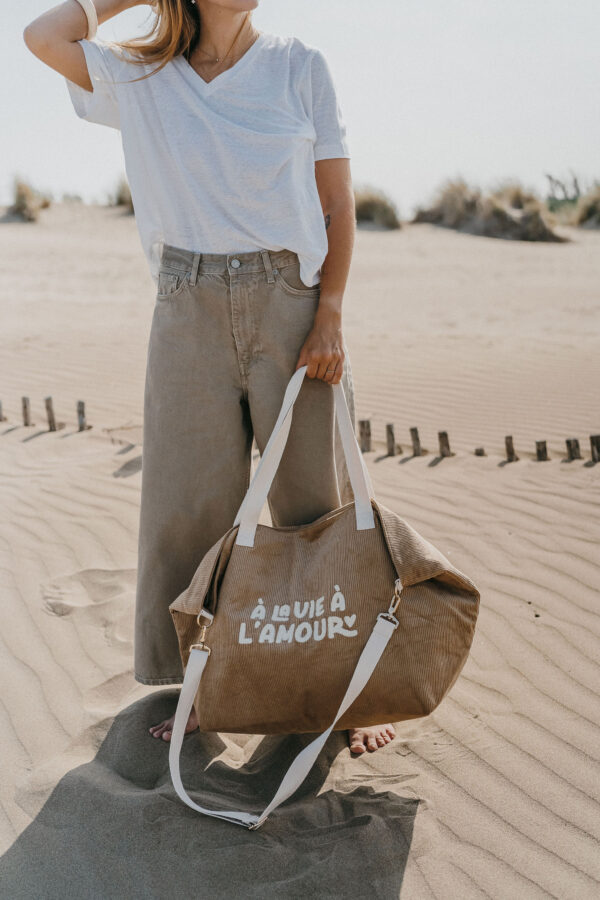 Sac cabas XL velours À la vie à l’amour – Image 5