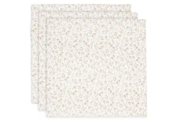 Lange Gaze de Coton 70x70cm Bloomy (lot de 3) – Image 2