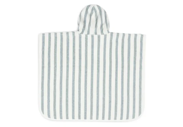 Poncho de bain éponge Stripe Sea Green GOTS - Jollein – Image 2