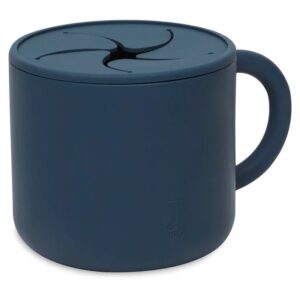 Gobelet à goûter avec couvercle silicone Jeans Blue