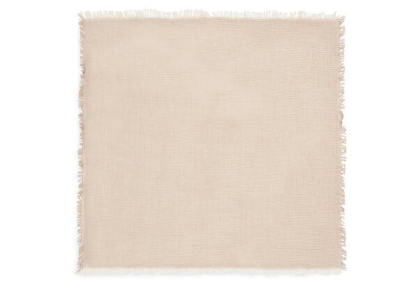 Couverture Gaze de coton 120x120 Fringe Stripe Biscuit – Image 4