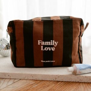 Trousse de toilette Rayé Marron Family Love
