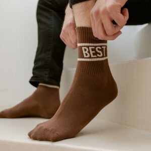 Chaussettes BEST DAD Marron