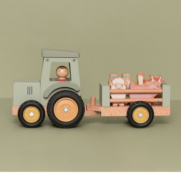 Tracteur avec remorque en bois Little Farm – Image 2