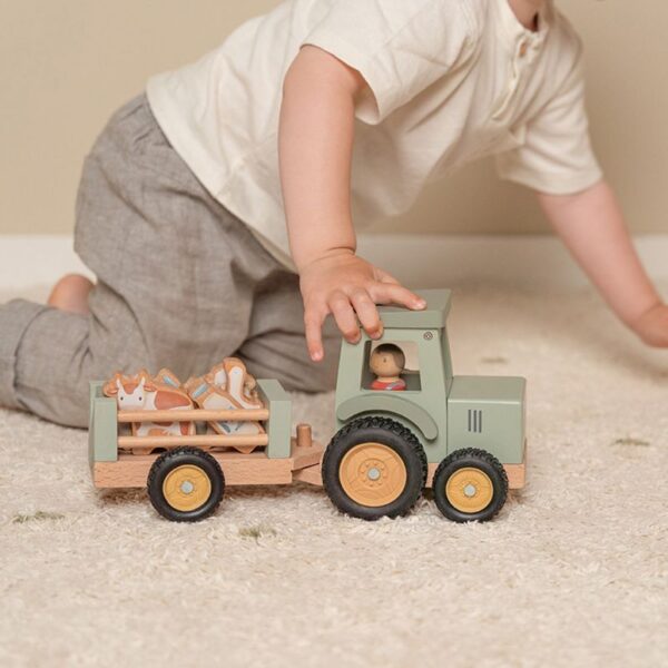 Tracteur avec remorque en bois Little Farm – Image 3