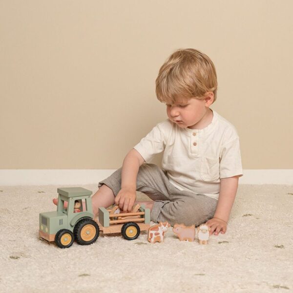 Tracteur avec remorque en bois Little Farm – Image 6