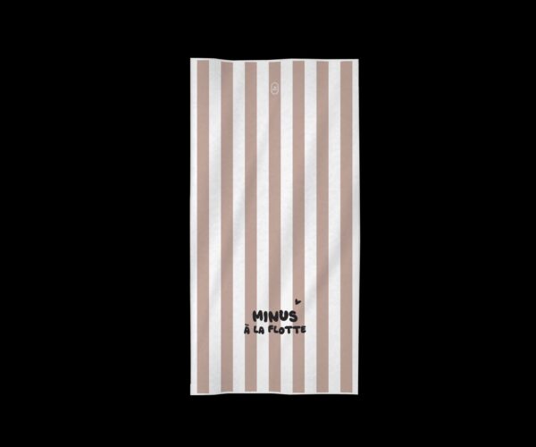 Serviette de plage " Minus à la flotte " rayure rose – Image 2