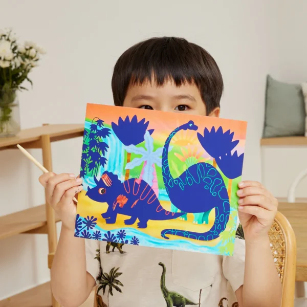 Cartes a gratter Scratch Art dinosaures – Image 2