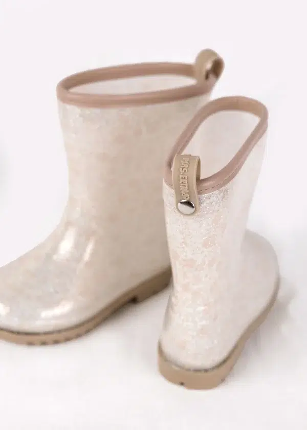 Bottes de pluie Mrs Ertha - Bouquet silhouette paillettes PRÉCOMMANDE – Image 3