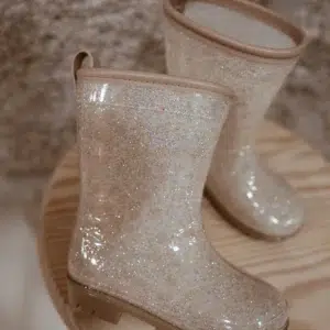 Bottes de pluie Mrs Ertha - Bouquet silhouette paillettes PRÉCOMMANDE