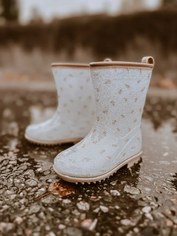 Bottes de pluie Mrs Ertha - Flower Buds paillettes PRÉCOMMANDE