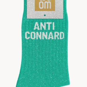 Chaussettes à Paillettes à Message "Anti Connard" - Green Queen