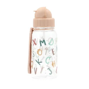 Gourde avec paille Funny Letters personnalisable