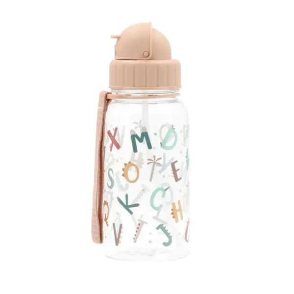 Gourde avec paille Funny Letters personnalisable