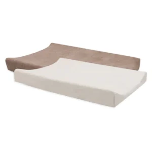 Housse Matelas à Langer Éponge 50x70cm Ivory - Milky Coffee - 2 pièces