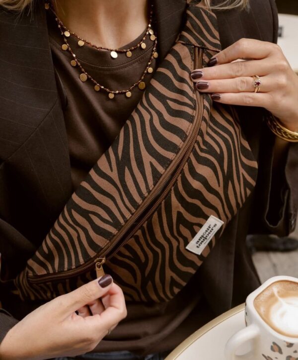Sac banane adulte Zèbre foncé amour toujours
