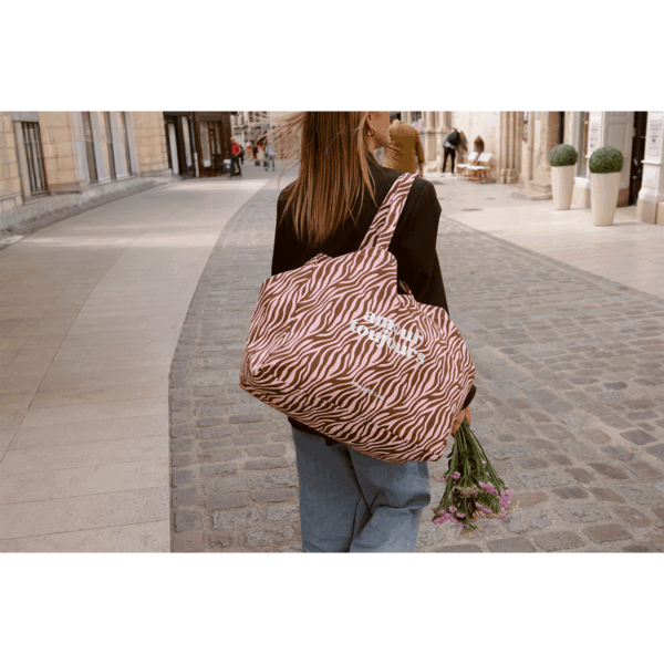 Cabas XXL Zèbre rose amour toujours – Image 2