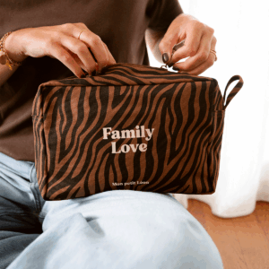Trousse de toilette Zèbre foncé Family Love
