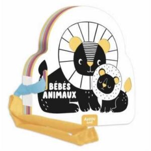 Livre poussette noir et blanc - Bébés animaux