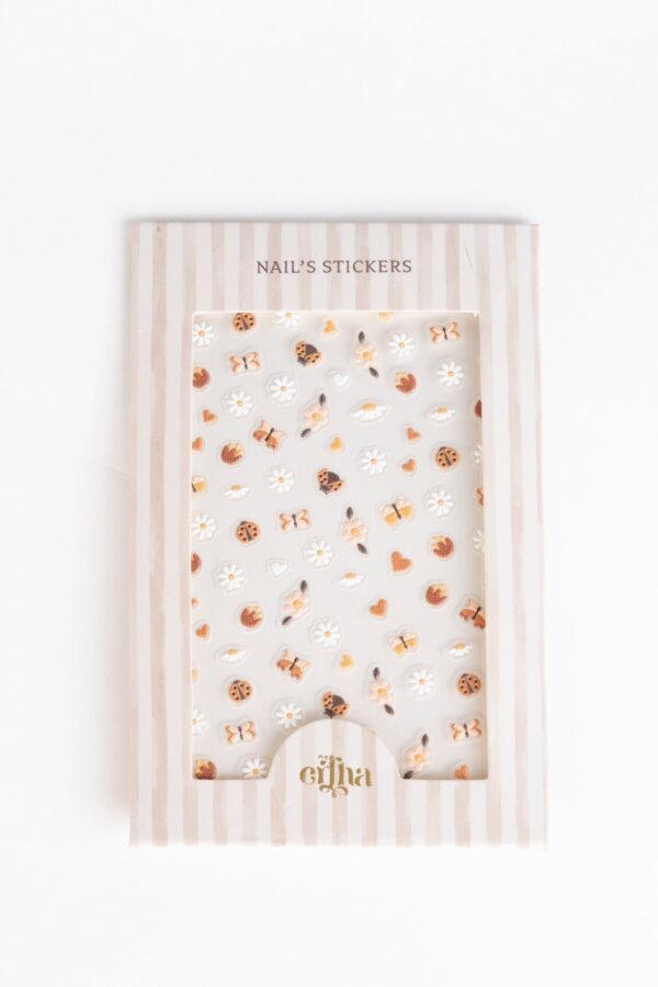 Autocollants 3D pour ongles pour enfants - Papillons et Fleurs – Image 2