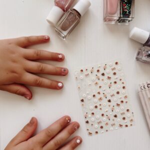 Autocollants 3D pour ongles pour enfants - Papillons et Fleurs