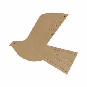 Oiseau en cuir taille S caramel