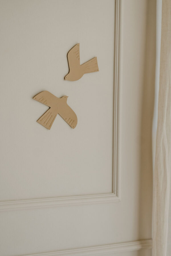 Oiseau en cuir taille S caramel – Image 4