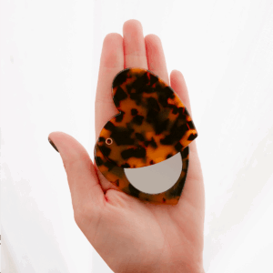 Miroir coeur leopard
