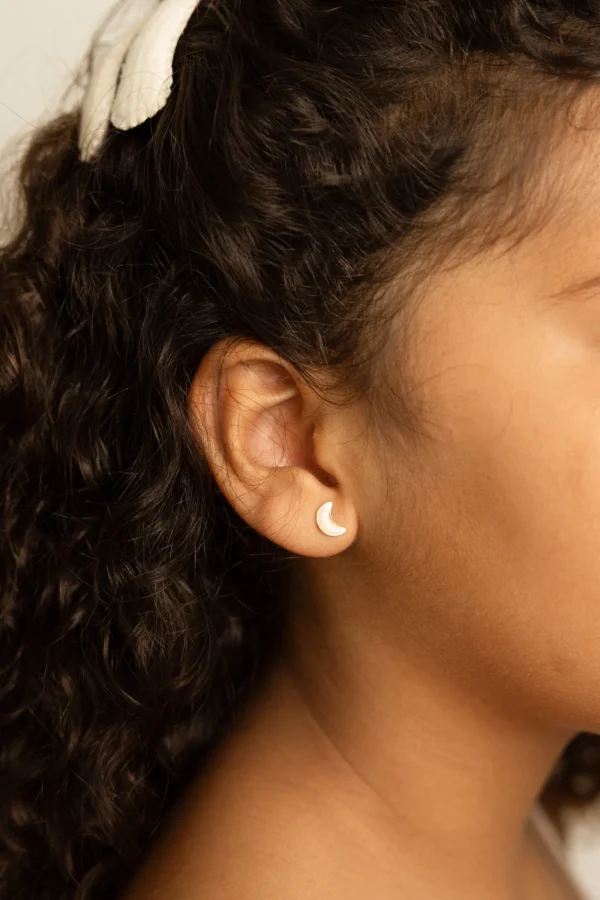 Boucles d’oreilles à tige Shiny Moon – Image 3