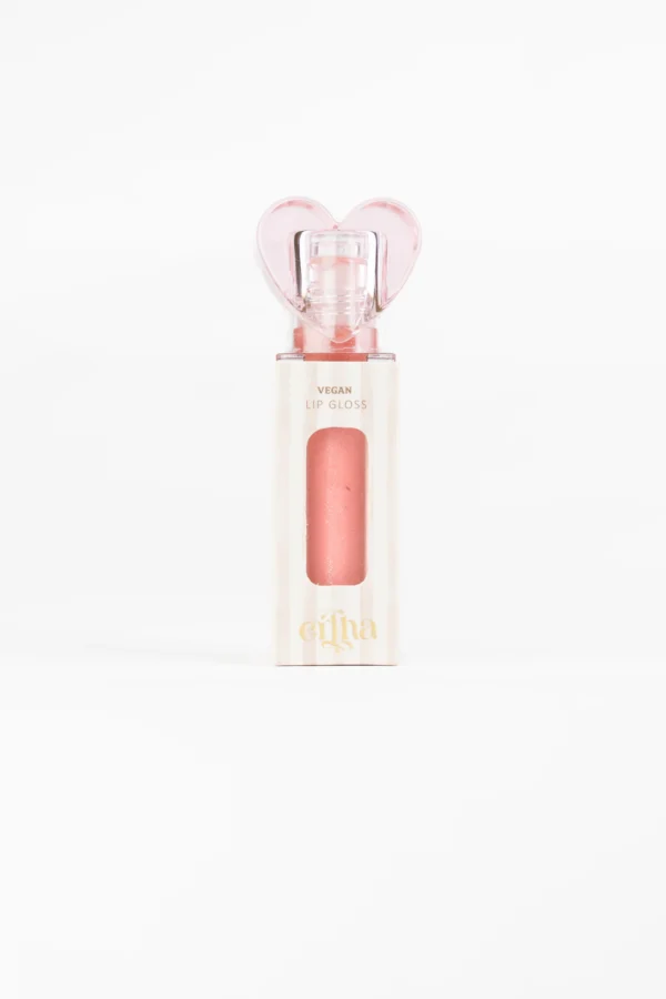 Brillant à lèvres végétalien aromatisé fraise - Rose pailleté