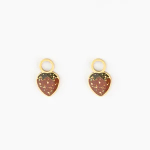 Charms Fraise pailletée (unité)