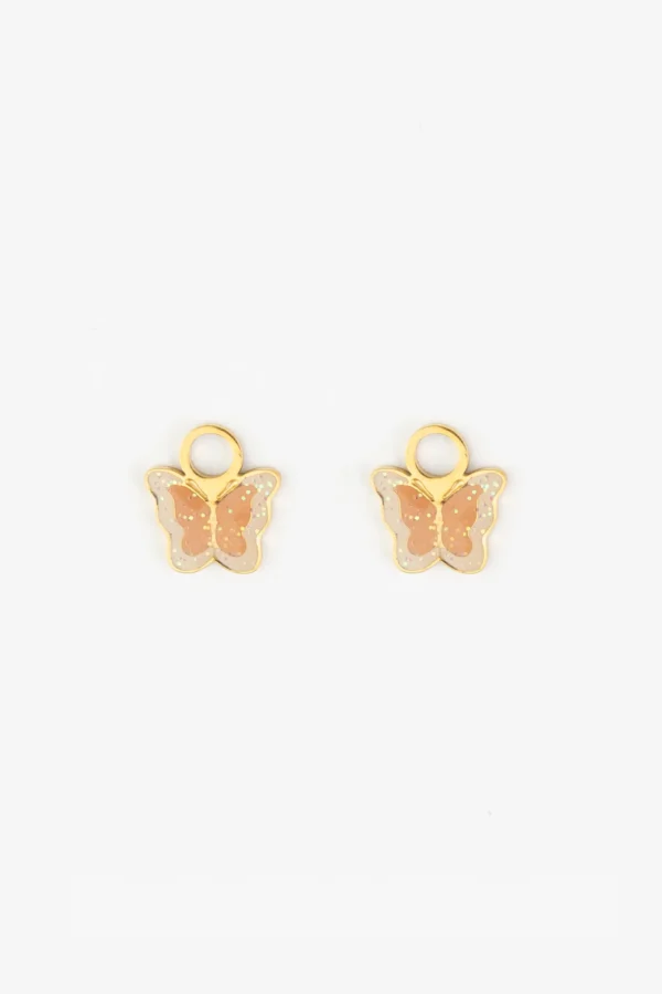 Charms papillons pailletés (lot de 2)