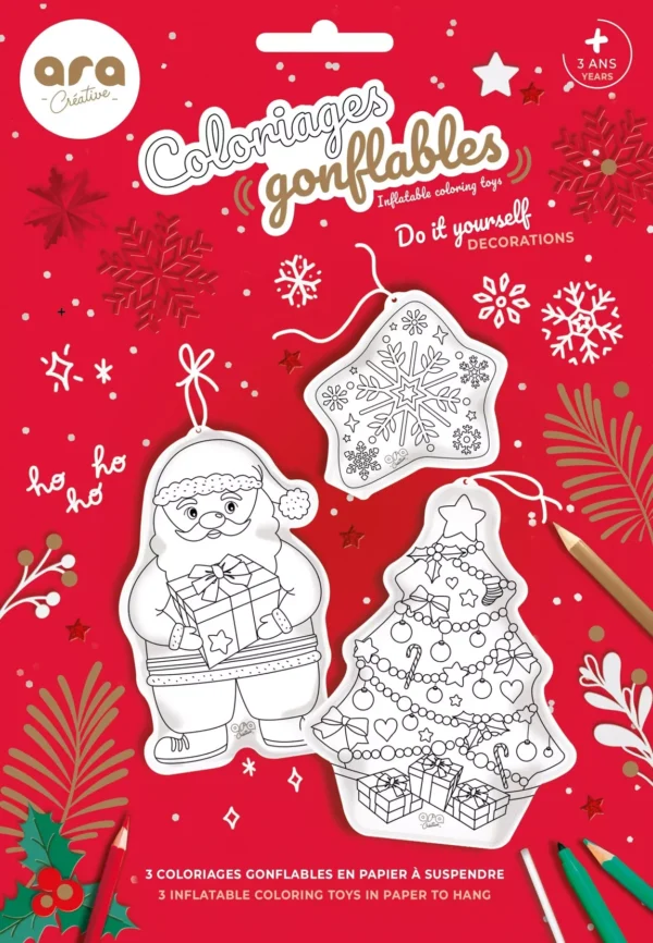 Coloriages gonflables – Noël 3 coloriages à suspendre – Image 6