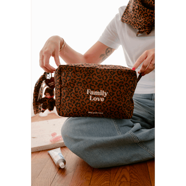Trousse de toilette Léopard foncé Family Love – Image 2