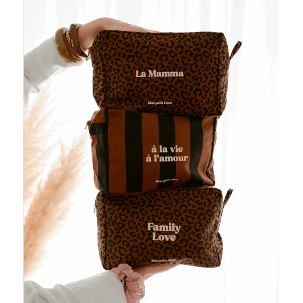 Trousse de toilette Léopard foncé Family Love – Image 3
