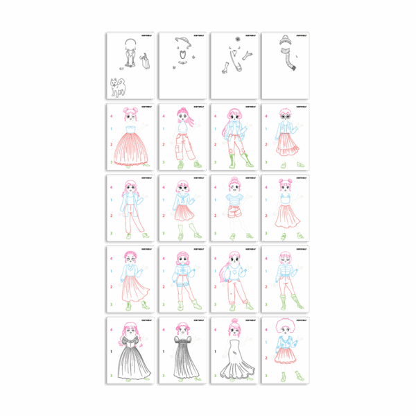 Tablette à dessin lumineuse Kidydraw Pro "Dessinons la mode" – Image 13