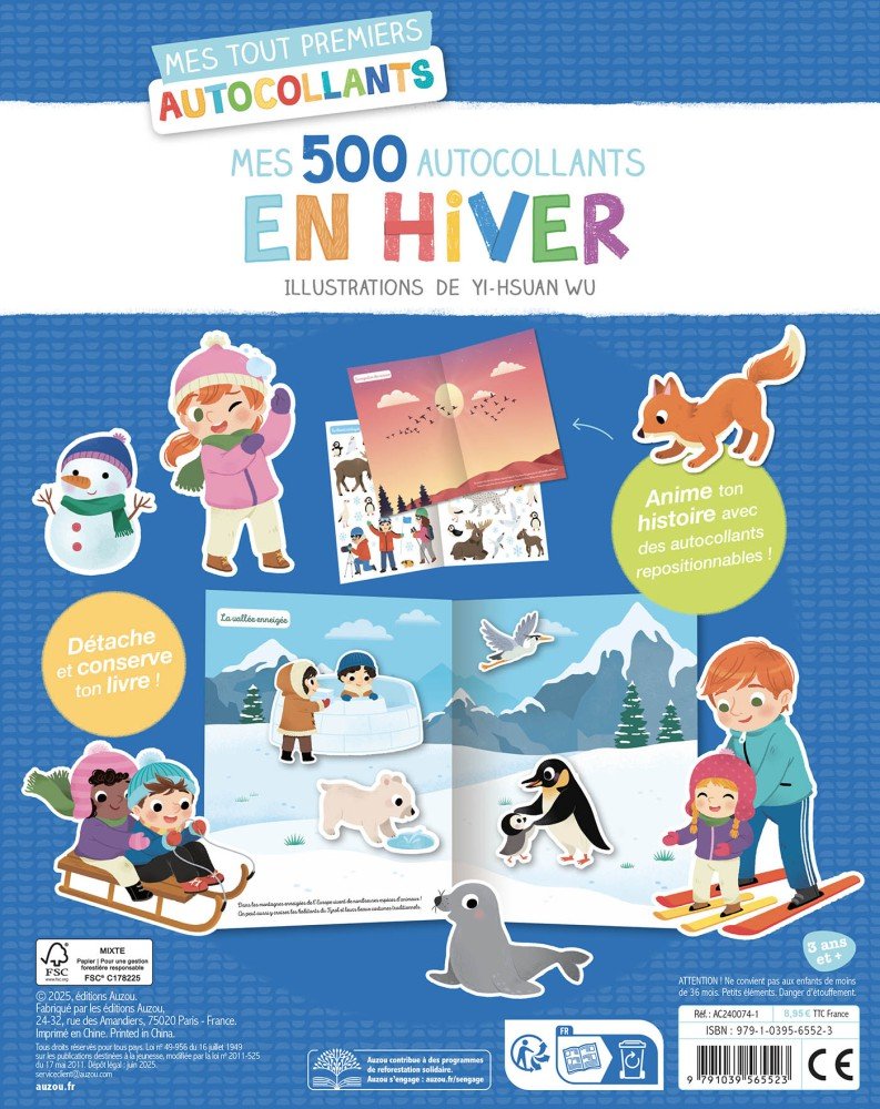 Mes tout premiers autocollants - Mes 500 autocollants EN HIVER – Image 4