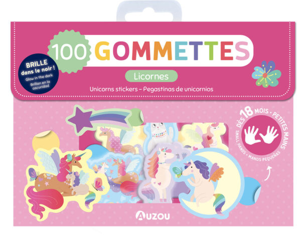 Ma pochette de 100 gommettes - Licornes