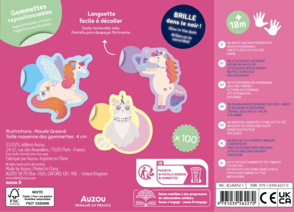 Ma pochette de 100 gommettes - Licornes – Image 2