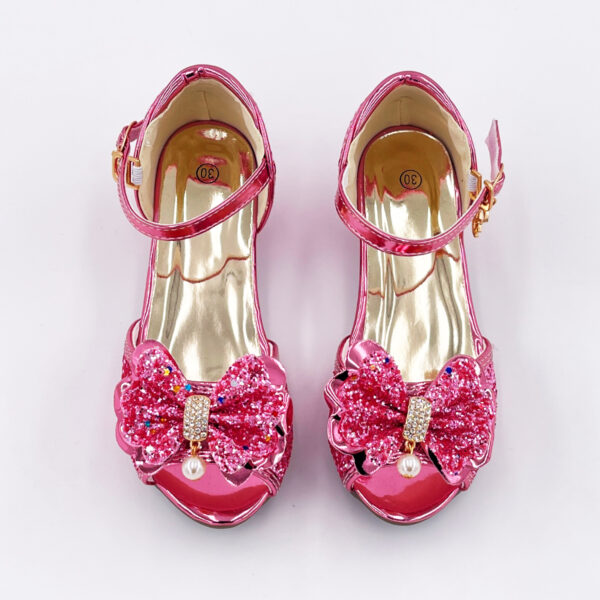 Mules à Nœuds et Paillettes Roses – Image 3