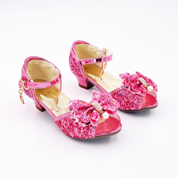 Mules à Nœuds et Paillettes Roses – Image 4