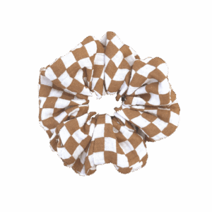 Chouchou gaze de coton damier