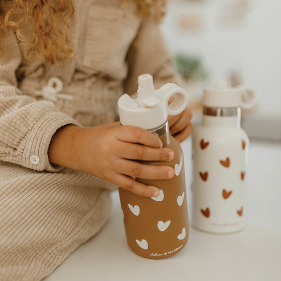 Gourde acier inox crème Coeur – Image 5