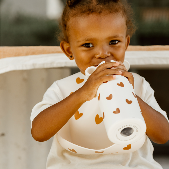 Gourde acier inox crème Coeur – Image 3