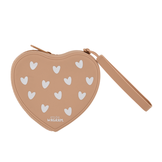 Pochette en silicone coeur Nougat