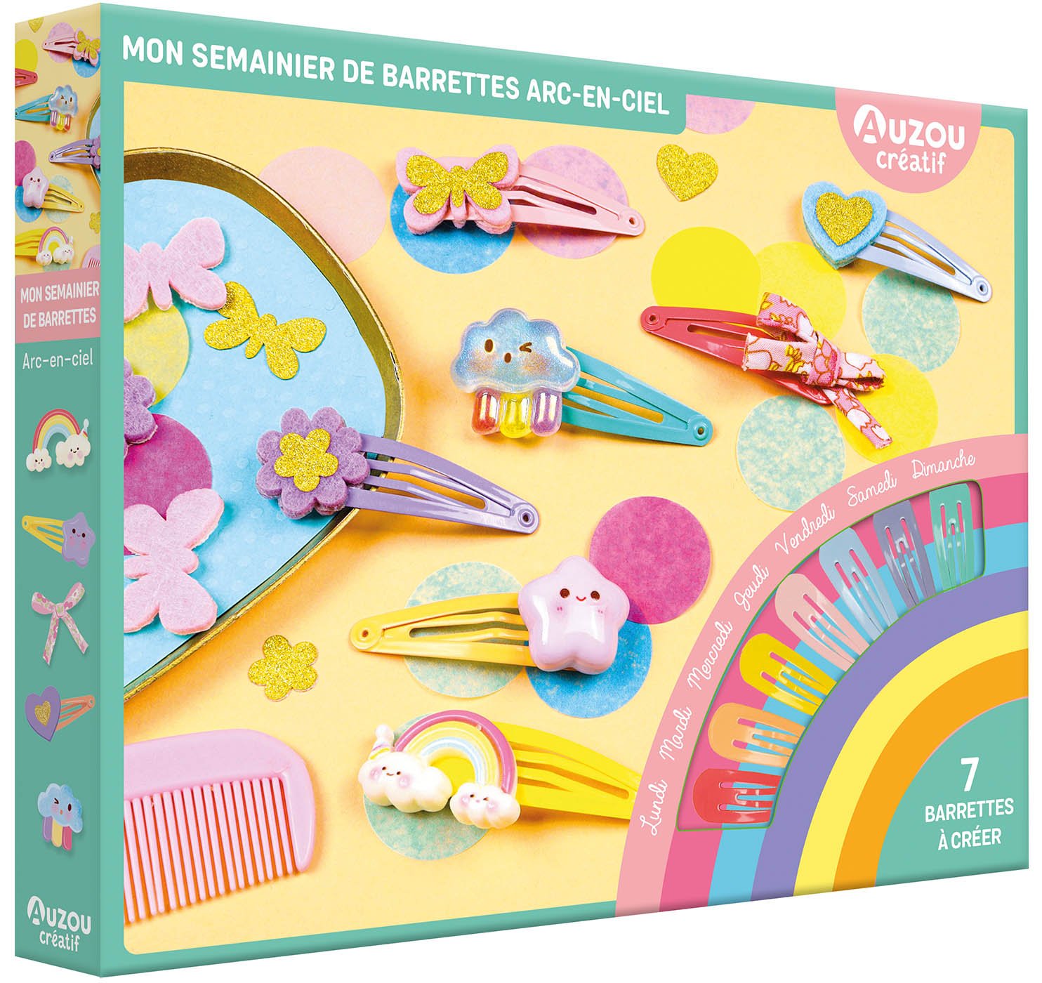 Mon coffret d'artiste - Mon semainier de barrettes Arc-en-Ciel