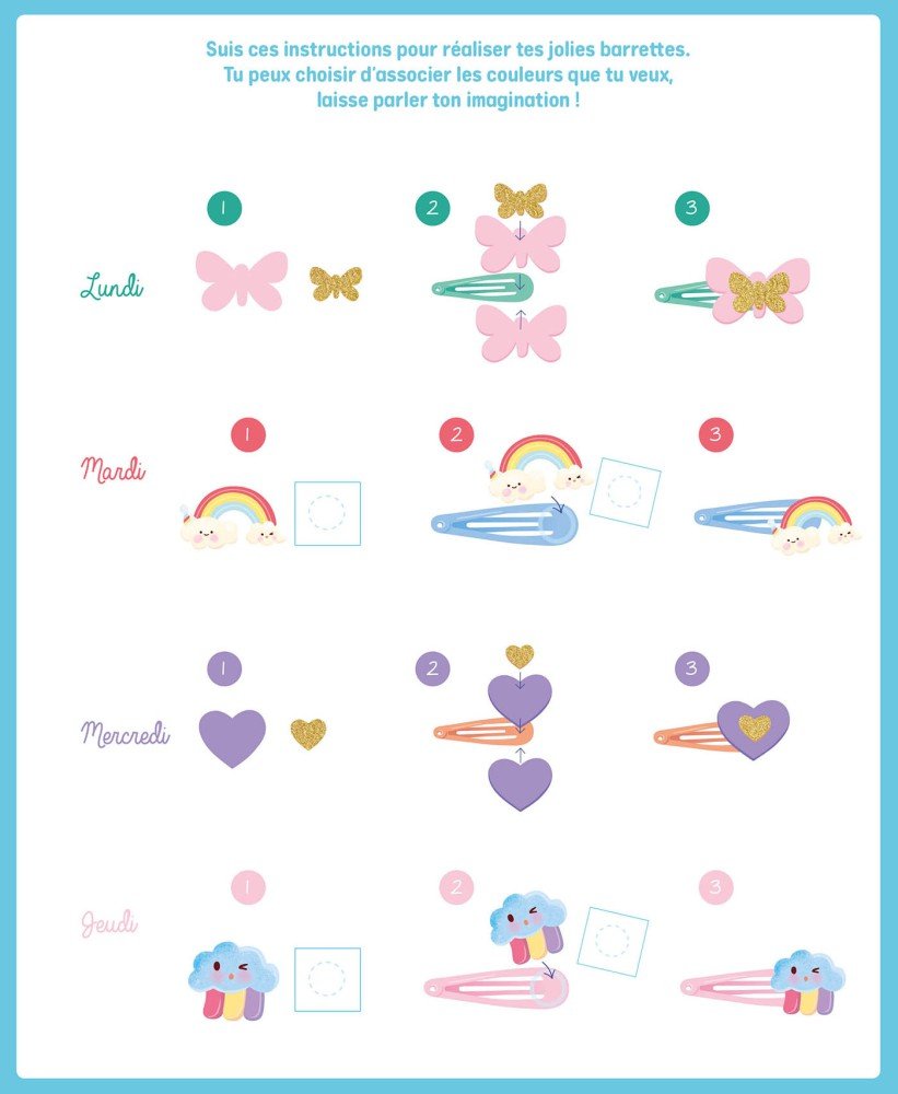Mon coffret d'artiste - Mon semainier de barrettes Arc-en-Ciel – Image 3